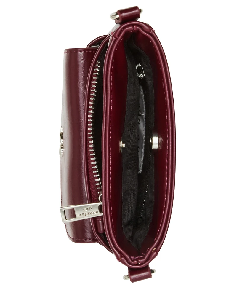 Madden Girl Inezc Crinkle Magnetic Phone Pouch Crossbody