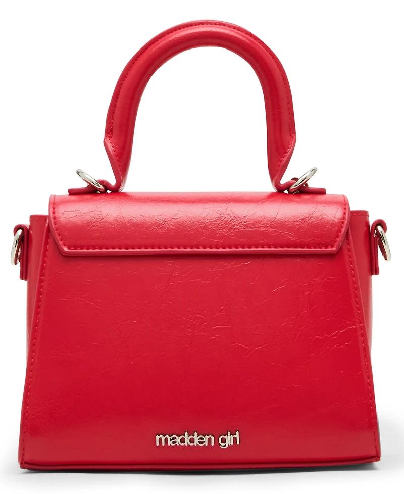 Madden Girl Trissac Crinkle Turn Lock Satchel Bag