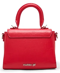 Madden Girl Trissac Crinkle Turn Lock Satchel Bag