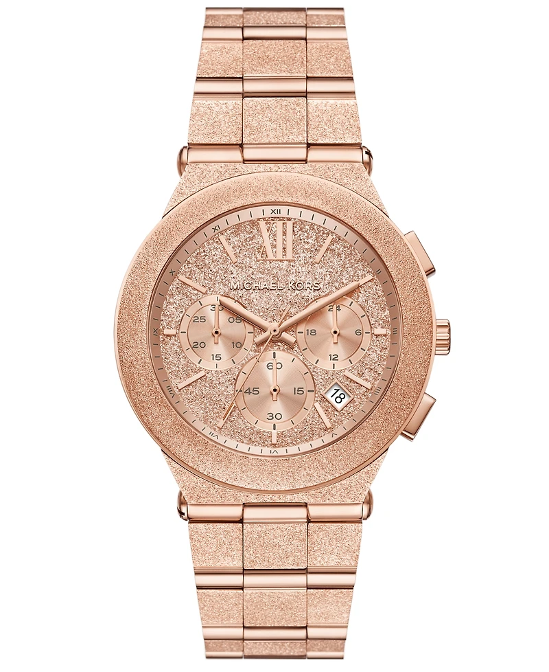 Michael Kors Women's Billie Chronograph Rose Gold-Tone Stainless Steel Watch, 40mm