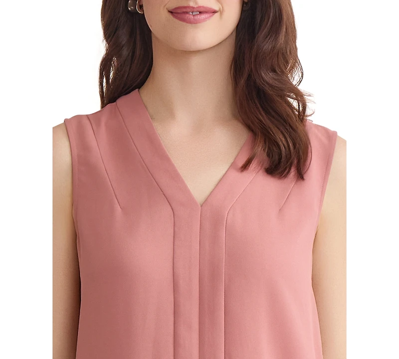 Kasper Women's Sleeveless V-Neck Top, Regular & Petite