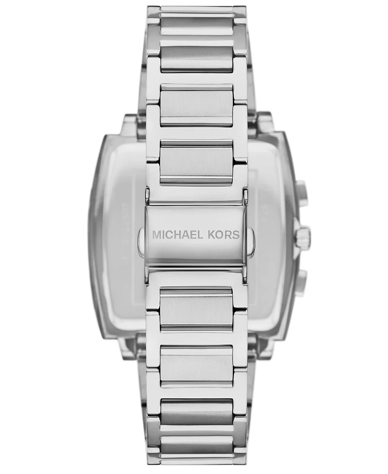 Michael Kors Men's Rhys Chronograph Silver-Tone Stainless Steel Watch, 41mm