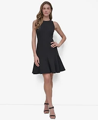 Dkny Women's Sleeveless Crewneck Fit & Flare Dress