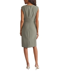 Kasper Women's Crewneck Sleeveless Sheath Dress, Regular & Petite