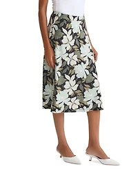 Kasper Women's Printed Pull-On Midi Skirt