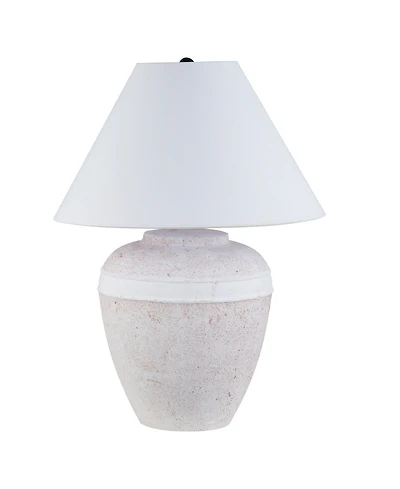 Hudson & Canal Chiara 22.5" Ceramic Table Lamp with Fabric Shade