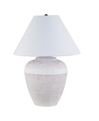 Hudson & Canal Chiara 22.5" Ceramic Table Lamp with Fabric Shade