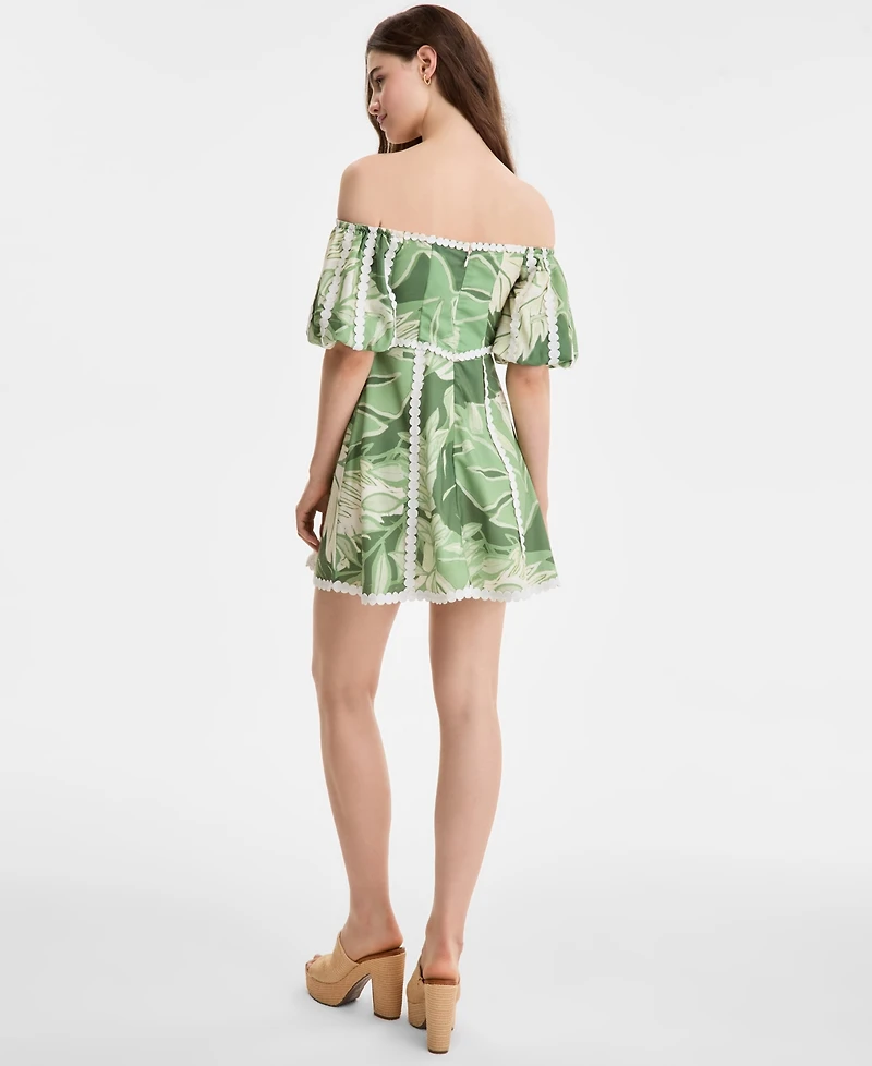 Rachel Roy Women's Circle-Trim Off-The-Shoulder Dress
