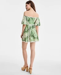 Rachel Roy Women's Circle-Trim Off-The-Shoulder Dress