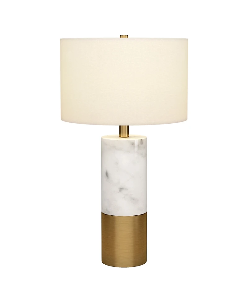 Hudson & Canal Liana 23.75" Metal Table Lamp with Fabric Shade