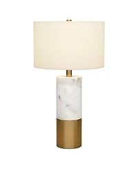 Hudson & Canal Liana 23.75" Metal Table Lamp with Fabric Shade