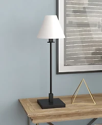 Hudson & Canal Clement 28" Metal Table Lamp with Fabric Shade