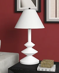 Hudson & Canal Abilene 28" Resin Triple Gourd Lamp with Fabric Shade