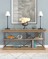 Hudson & Canal Clement 28" Metal Table Lamp with Fabric Shade