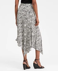 I.n.c. International Concepts Women's Printed Asymmetrical Midi Skirt, Macy's Exclusive