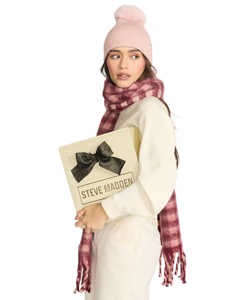 Steve Madden Buffalo Blaze Beanie and Scarf Gift Set, 2-Piece Set