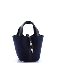 Pre-Owned Hermes Pm Picotin Lock Bag Felt with Leather