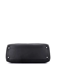 Pre-Owned Hermes Kelly Handbag Clemence with Palladium Hardware