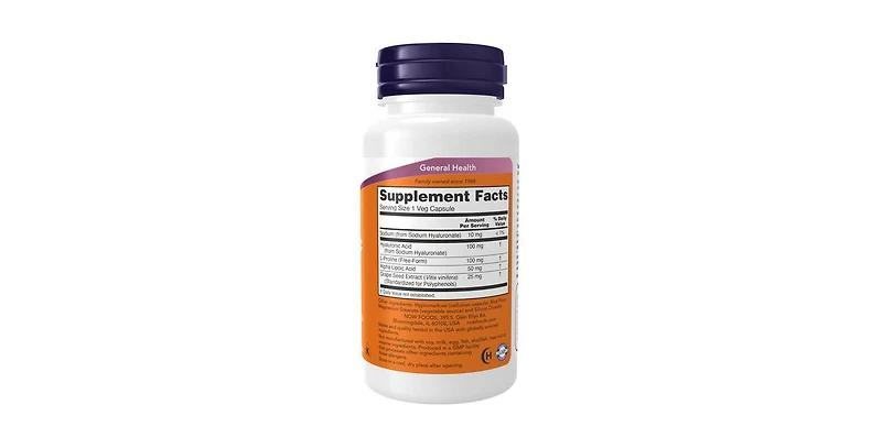Now Foods Hyaluronic Acid ,100 mg ,60 Vcaps