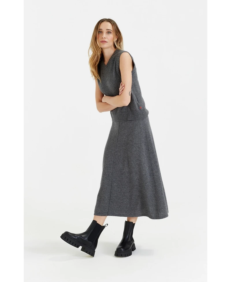 Chinti & Parker Women's Wool Cashmere Midi Skirt