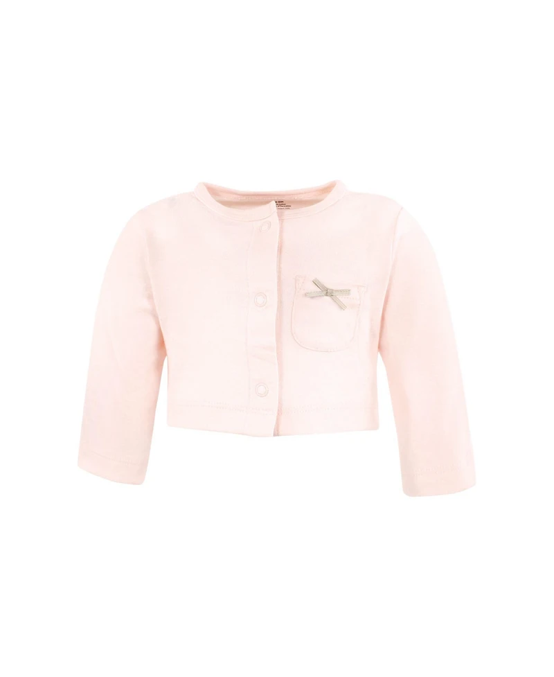 Hudson Baby Girls Lightweight Cotton Dress and Cardigan Set