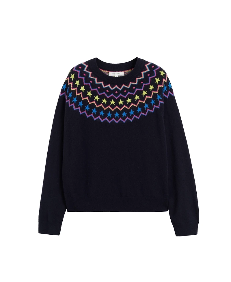 Chinti & Parker Women's Wool Cashmere Star Yoke Sweater