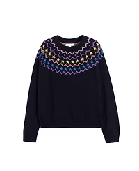 Chinti & Parker Women's Wool Cashmere Star Yoke Sweater