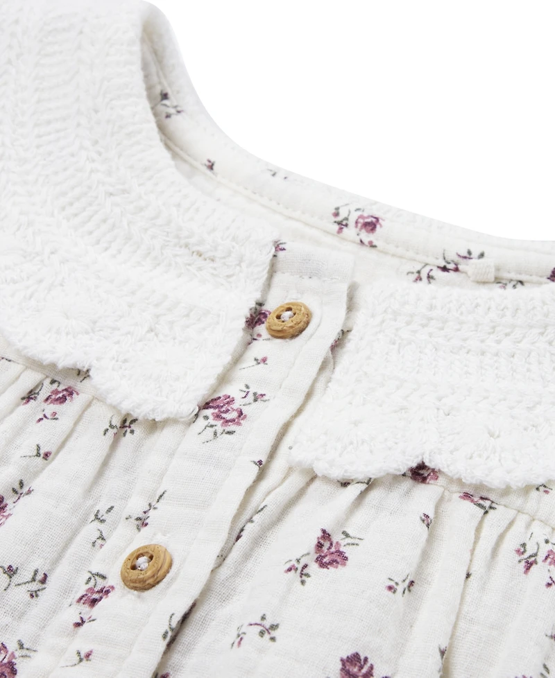 Levi's Toddler Girls 2-Piece Collared Blouse and Flared Leggings Set