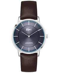 Lacoste Men's Crocorigin Brown Leather Strap Watch, 40.5mm