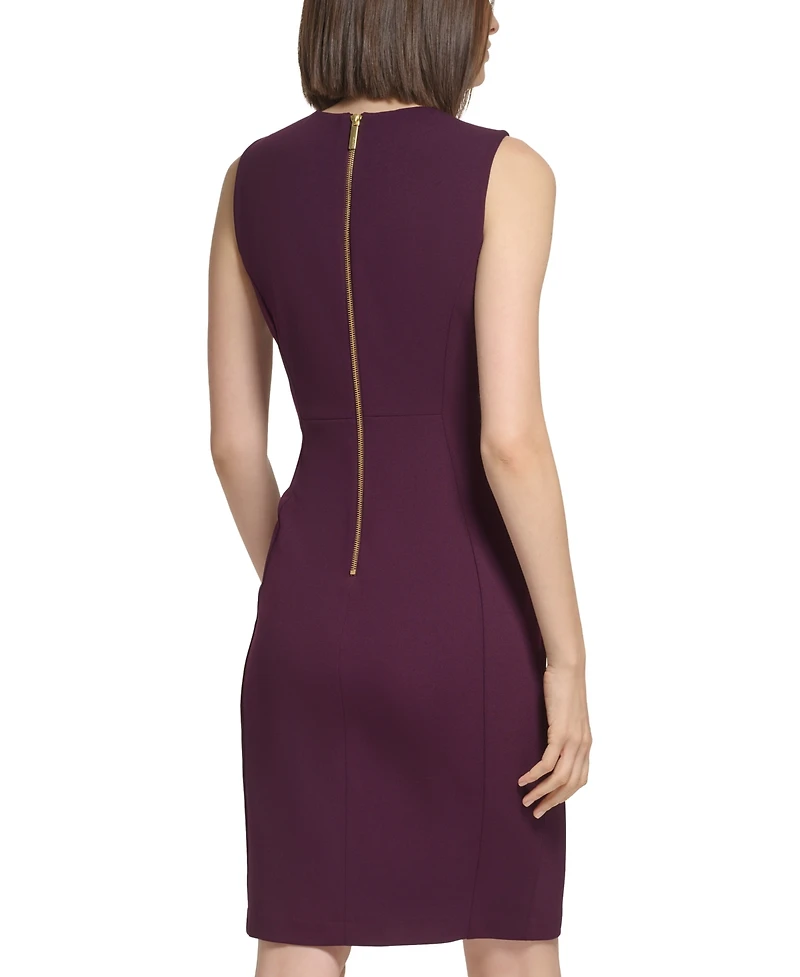 Calvin Klein Women's Crewneck Sleeveless Sheath Dress
