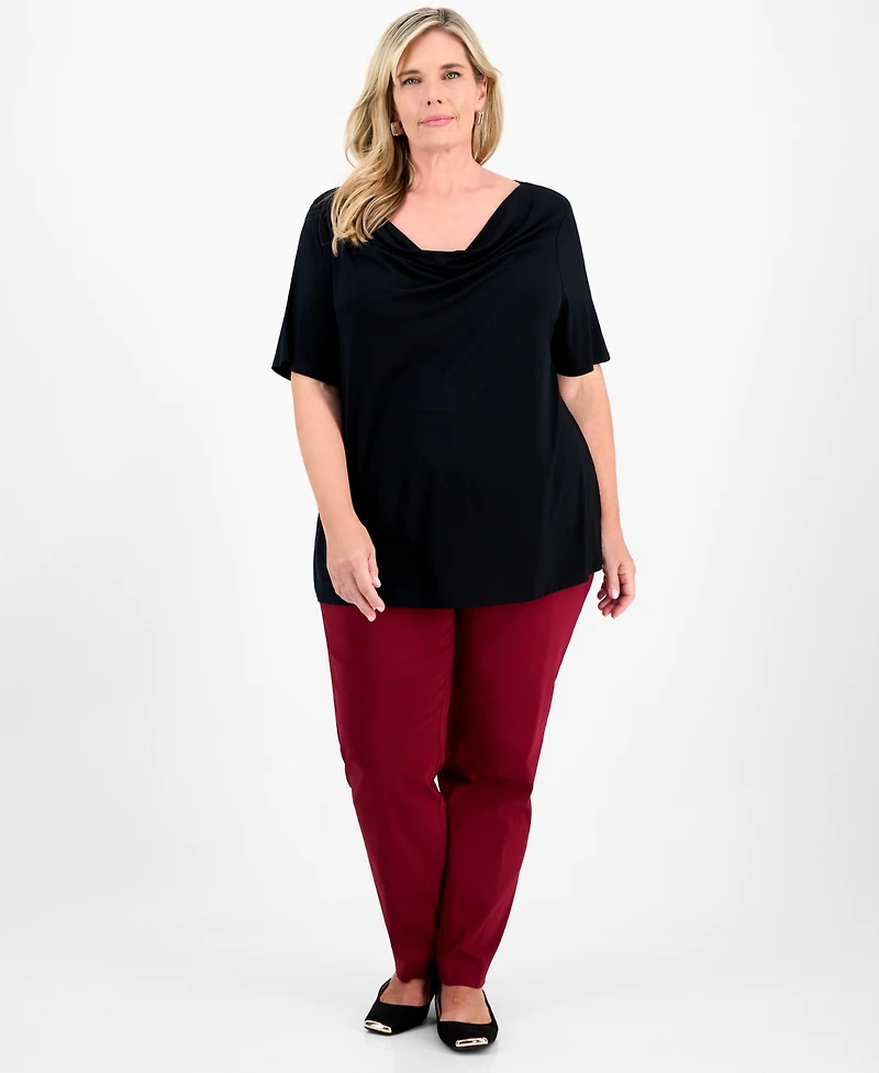 Jm Collection Plus Cowlneck Top, Macy's Exclusive