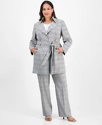 Kasper Plus Plaid Jacket