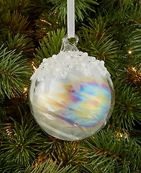 Holiday Lane Iced Delight Glass Ball Ornament, Macy's Exclusive