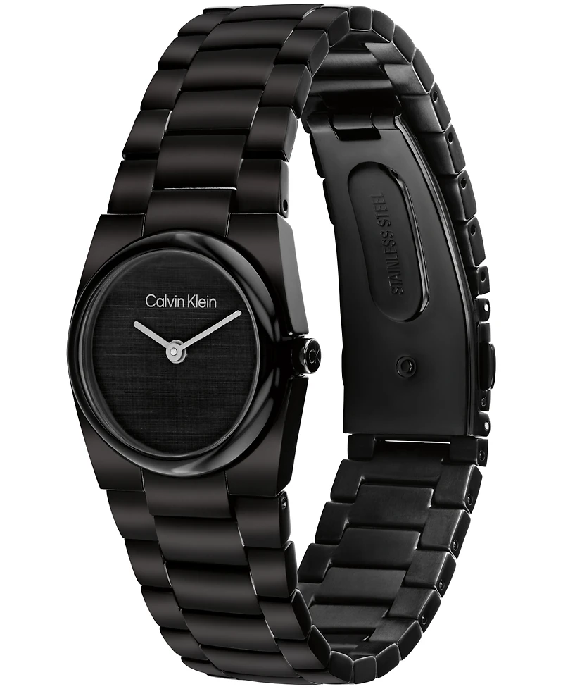 Calvin Klein Women's Ck Unite Black Ip Stainless Steel Bracelet Watch 26mm