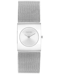Calvin Klein Women's Ck Pulse Silver Tone Stainless Steel Mesh Bracelet Watch 21.5mm