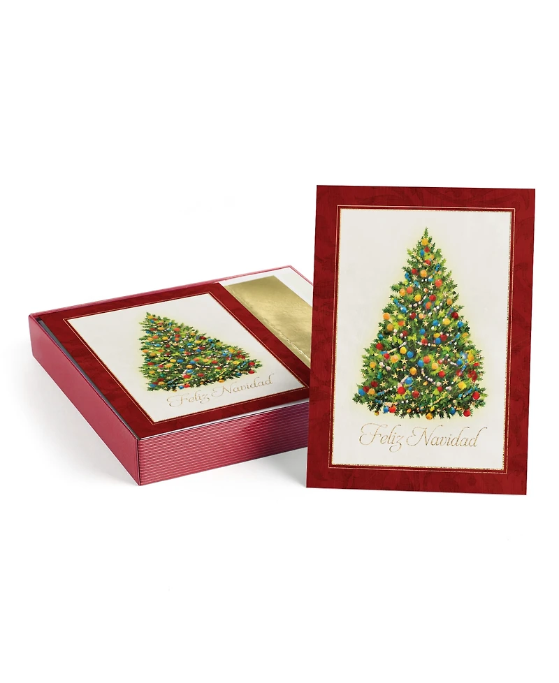 Masterpiece Studios Traditional Tree Spanish Holiday Boxed Cards