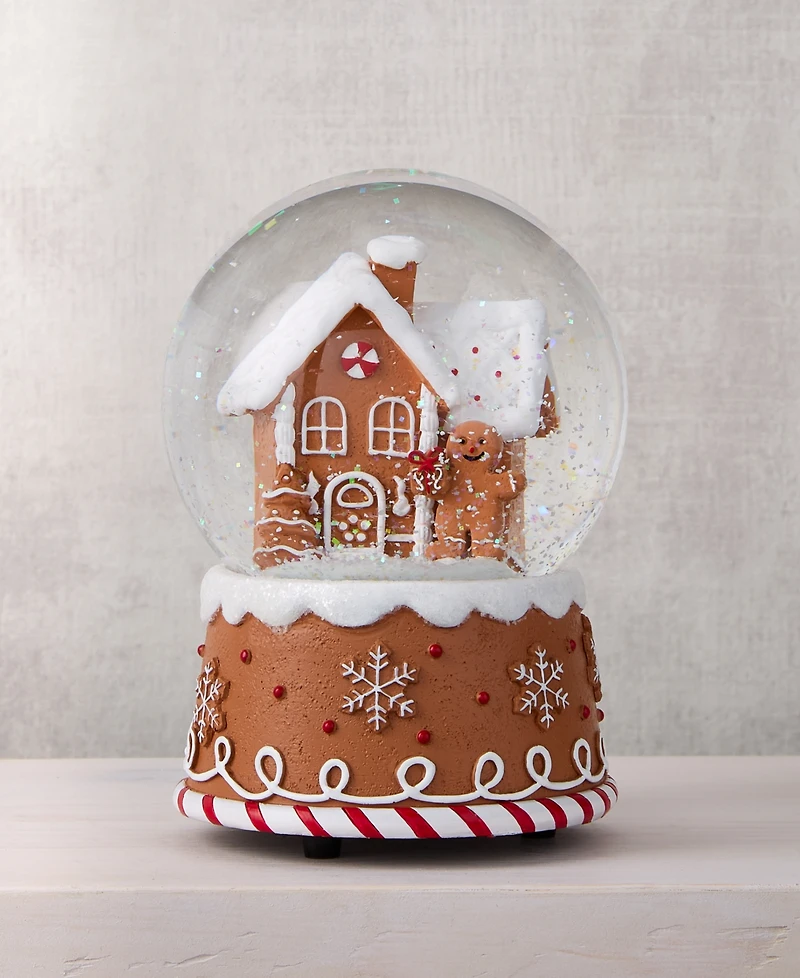 Holiday Lane Heritage Gingerbread House Musical Snow Globe, Macy's Exclusive