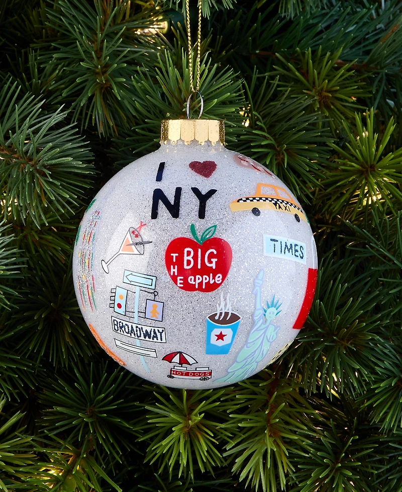 Holiday Lane New York City Icons Glass Ball Ornament, Macy's Exclusive