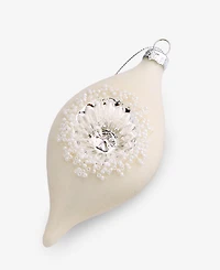 Holiday Lane Iced Delight White Reflector Finial Ornament, Macy's Exclusive