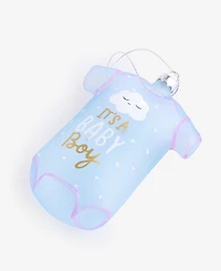 Holiday Lane Baby's First Christmas Blue Bodysuit Ornament, Macy's Exclusive