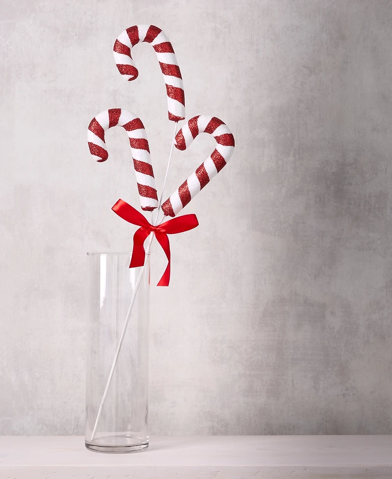 Holiday Lane Christmas Cheer Candy Cane Pick Ornament, Macy's Exclusive