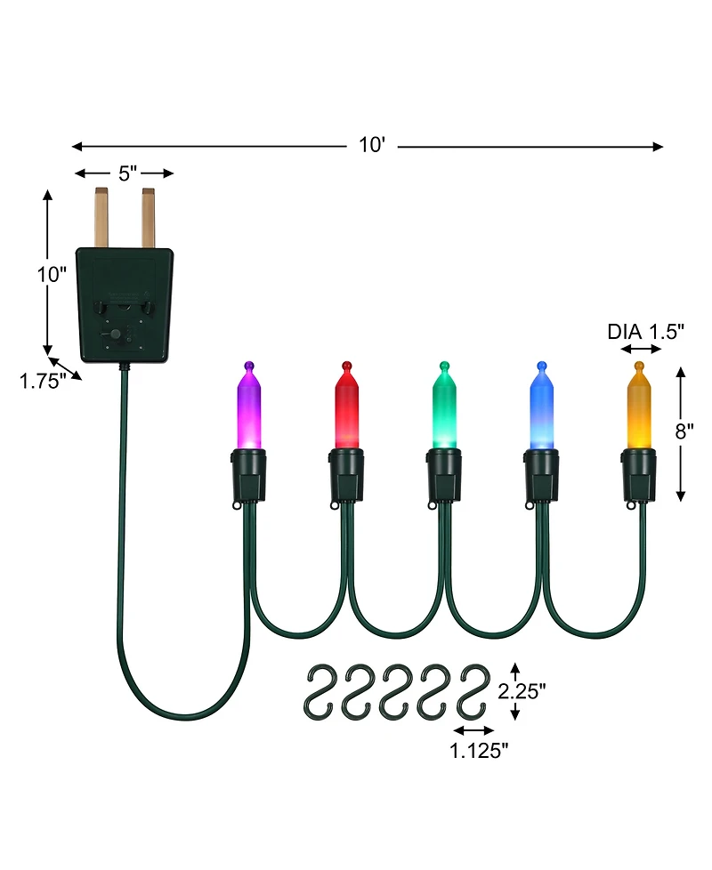 Mr. Christmas Nostalgic Oversized Multi-Color Light Strand