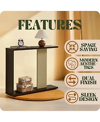 Kings Brand Furniture Indio Console Table, Entryway Sofa Table with Storage Shelf for Hallway, Entryway, Living Room, Foyer