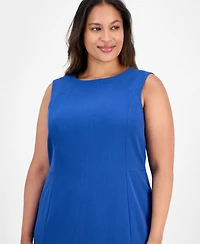 Kasper Plus Stretch Crepe Sheath Dress