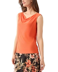 Kasper Women's Cap-Sleeve Cowlneck Blouse