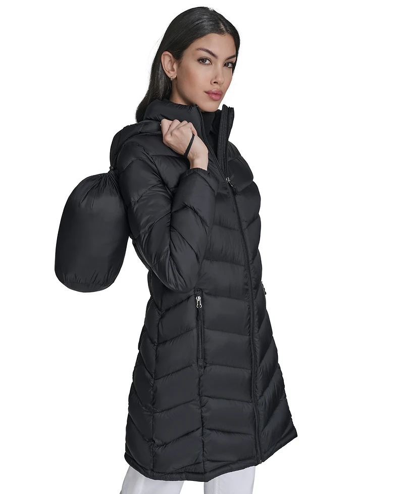 Charter Club Women's Packable Hooded Puffer Coat, Created for Macy's
