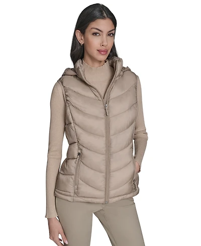 Charter Club Women's Packable Hooded Puffer Vest