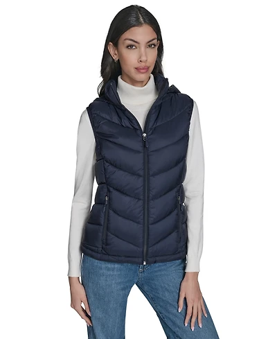 Charter Club Women's Packable Hooded Puffer Vest