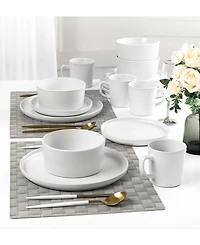 Lorren Home Trends White 16-Pc. Dinnerware Set, Service for 4