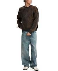 Cotton On Men's Box Fit Fuzzy Crew Knit Sweater